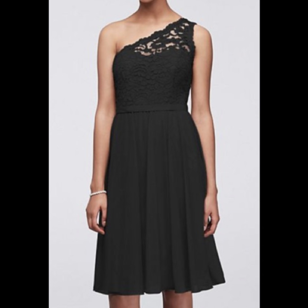 David’s Bridal One Shoulder Bridesmaids Dress